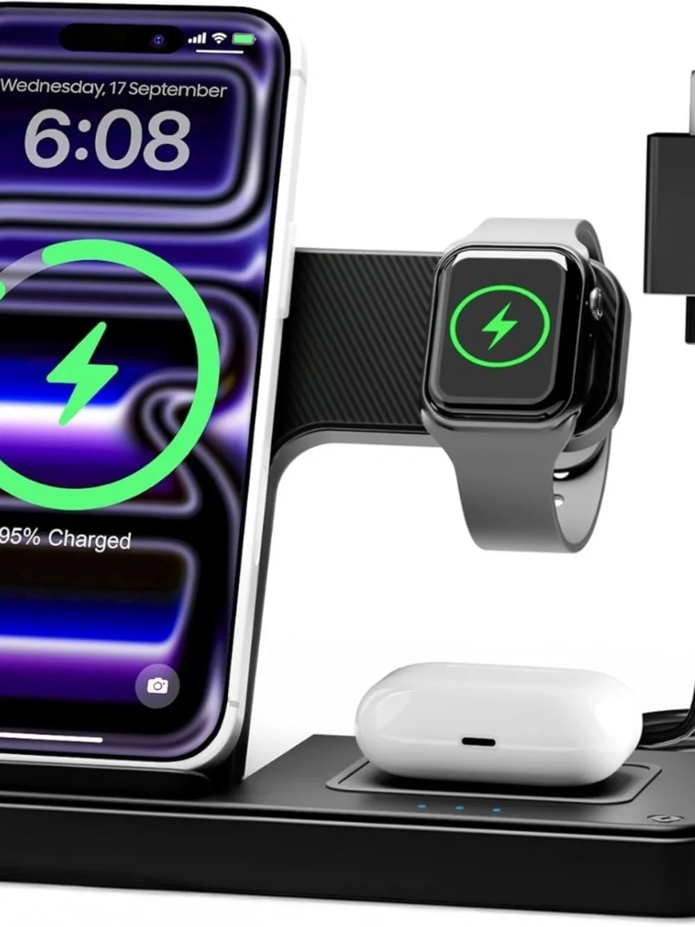 Wireless Charger iPhone Charging Station for Apple Multiple Devices